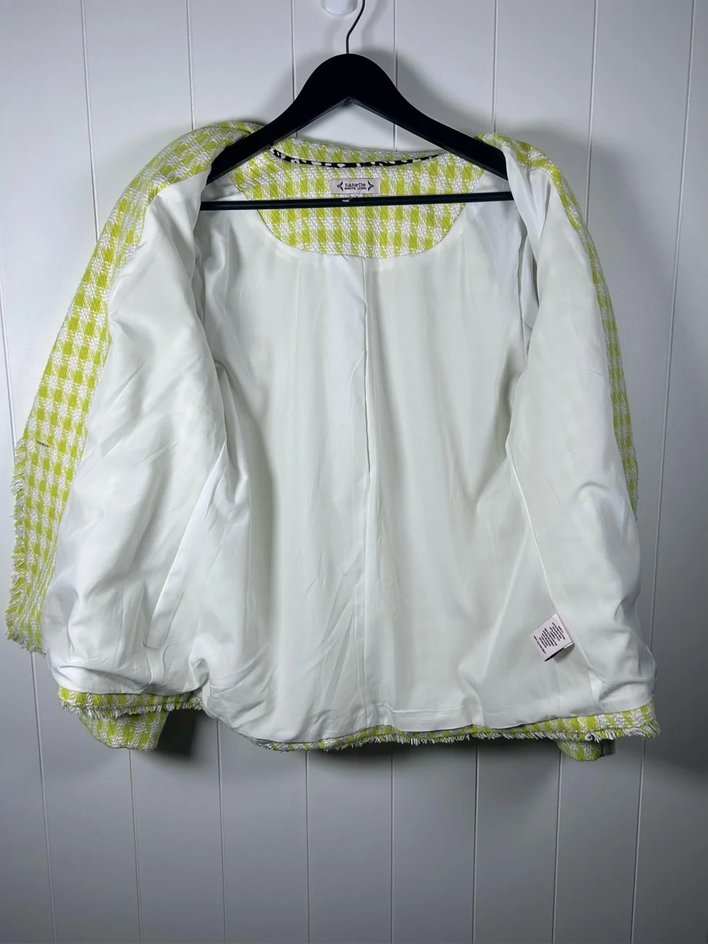 Nanette Lepore Yellow Blazer Jacket Size Large - Picture 5 of 11